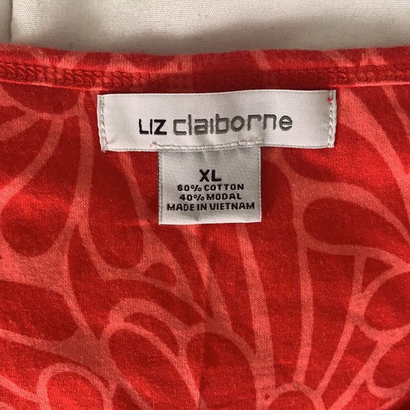 Liz Claiborne Red Top - Picture 5 of 5